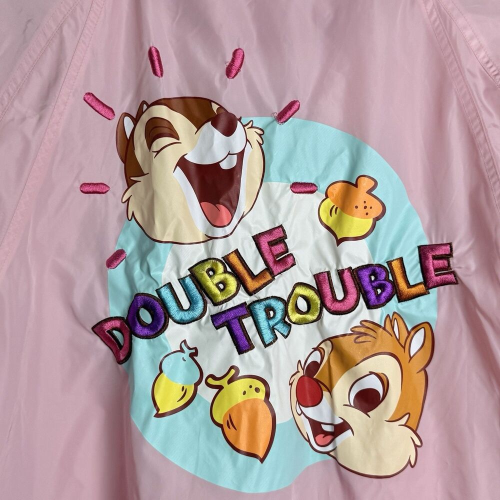 Disney Store Chip N Dale Embroidery Windbreaker Hoodie Jacket Sz M - Picture 6 of 8